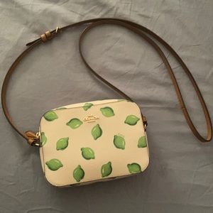 Coach camera bag, lime print